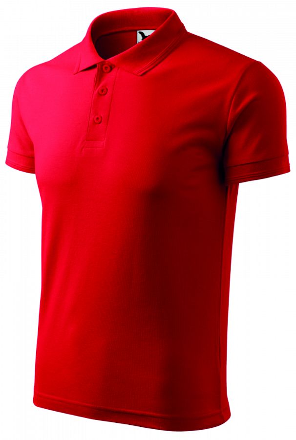 Polokošile pánská Pique 203 červená vel. S - Obrázek Polokošile pánská Pique 203 červená vel. S - Obrázek